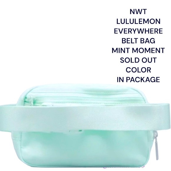 HTF/SOLD OUT MINT MOMENT COLOR NWT LULULEMON EVERYWHERE BELT BAG WATER REPELLENT - Picture 4 of 14